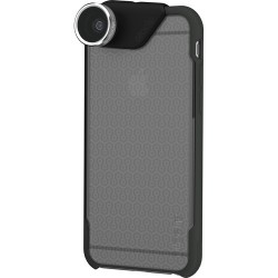 Olloclip 4-in-1 Photo Lens Plus Ollocase for iPhone 6/6S Plus (Silver Lens with Black Clip & Clear and Gray Case)
